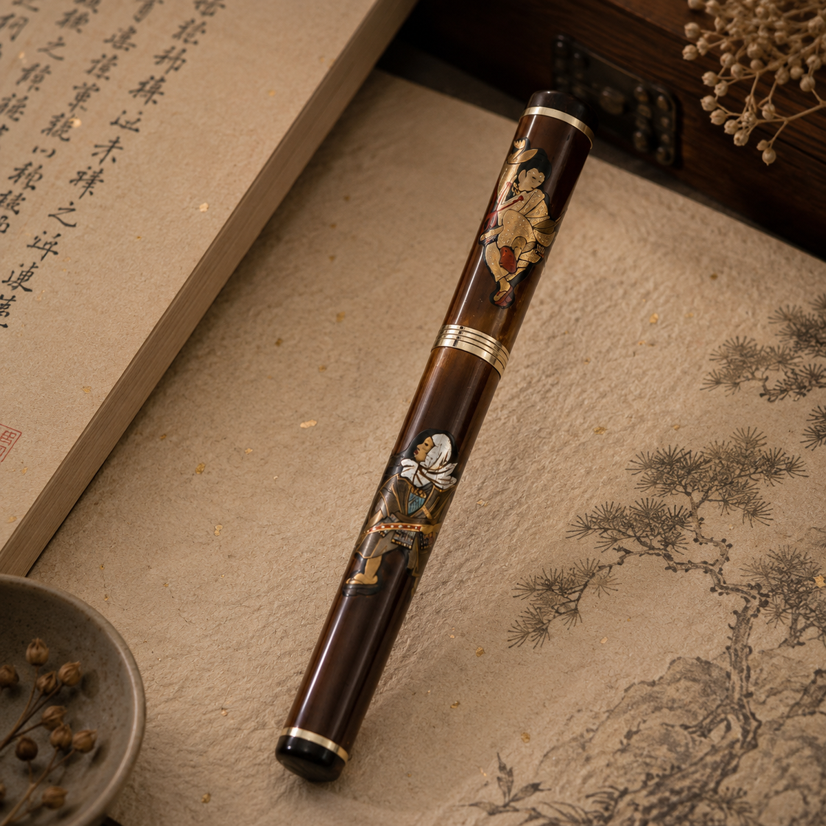 Sailor Susutake Maki-e — Benkei & Ushiwakamaru | Limited to 50 Pieces