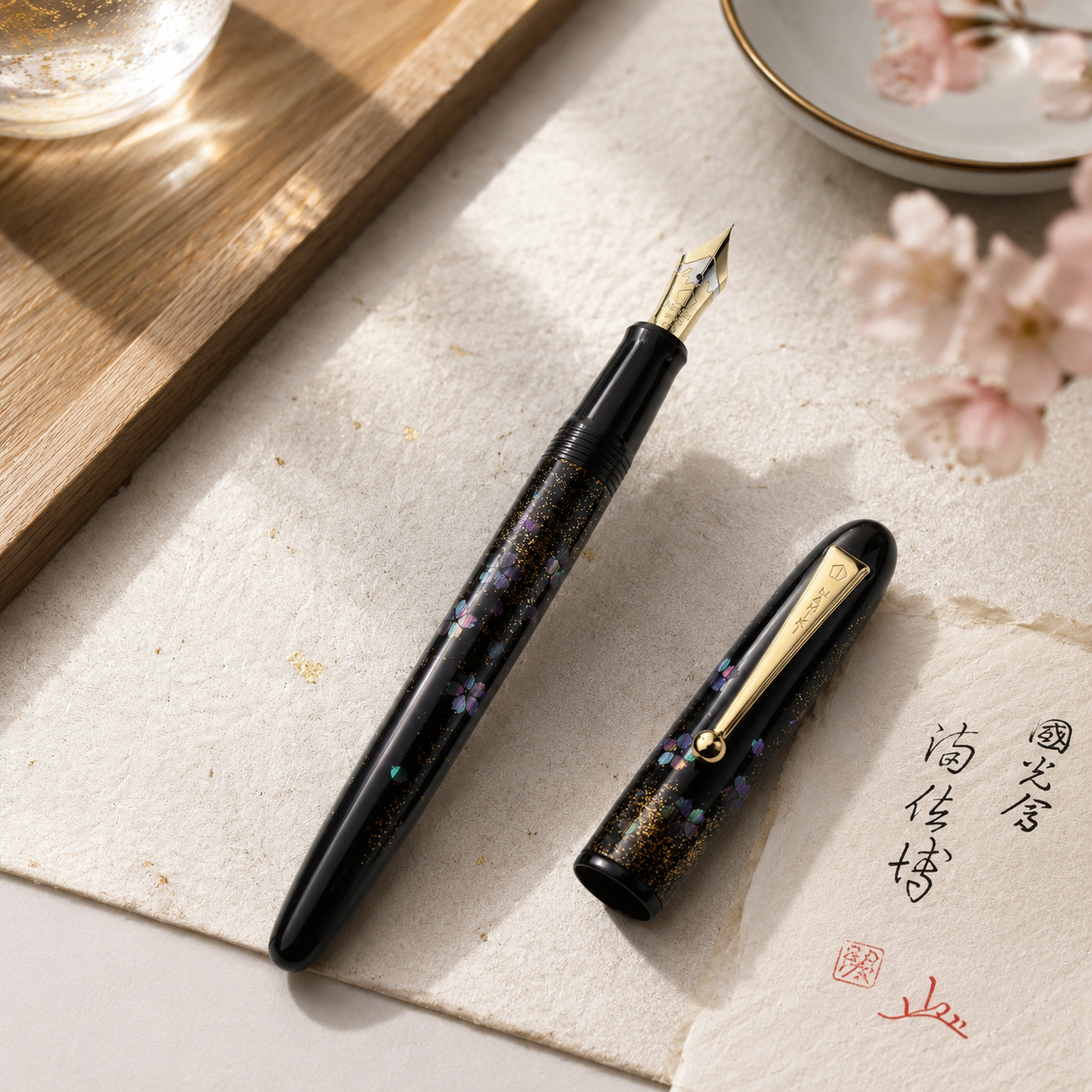 Namiki No. 10 Maki-e Fountain Pen — Yozakura Raden