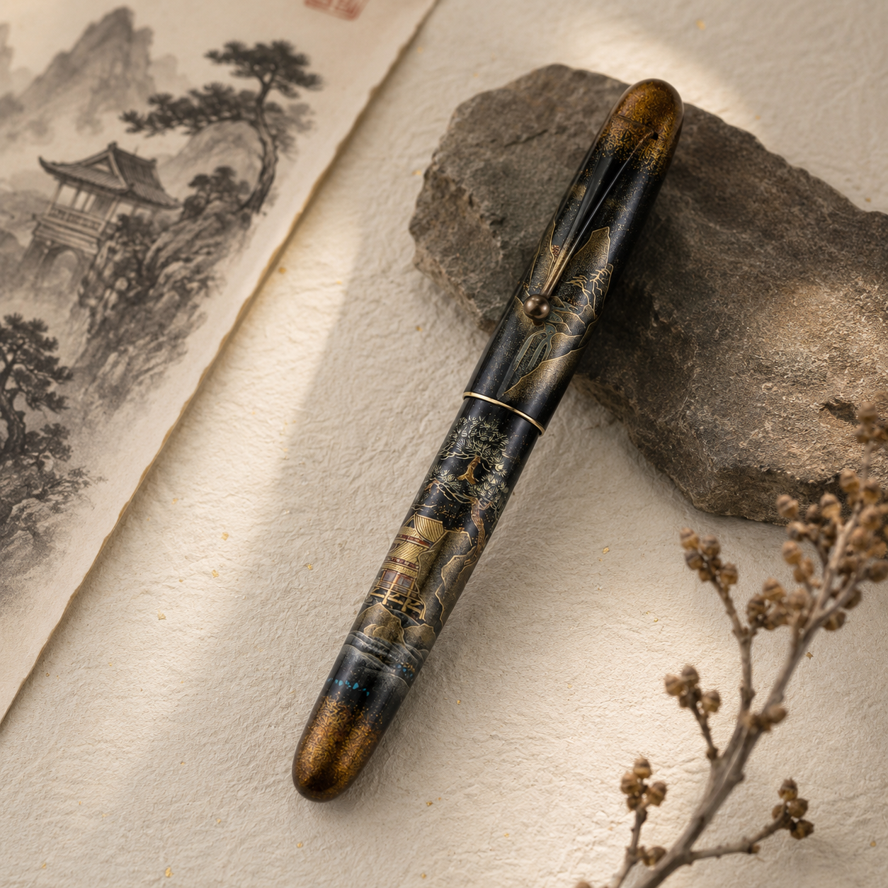 Namiki Yukari Royale Night Scene of Pavilion