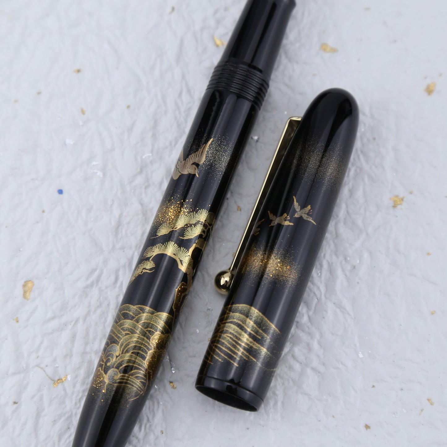 Namiki Wave and Plover Maki-e Fountain Pen