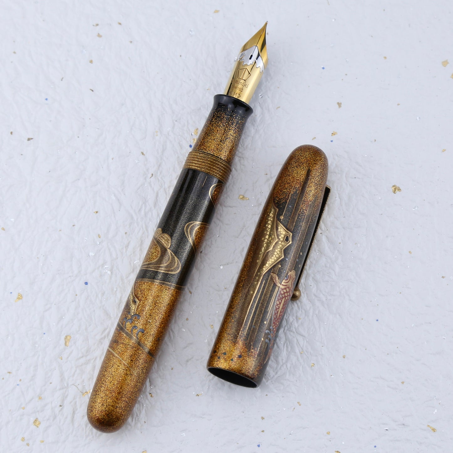 Namiki No. 50 Emperor Maki-e Fountain Pen — Carp on Waterfall