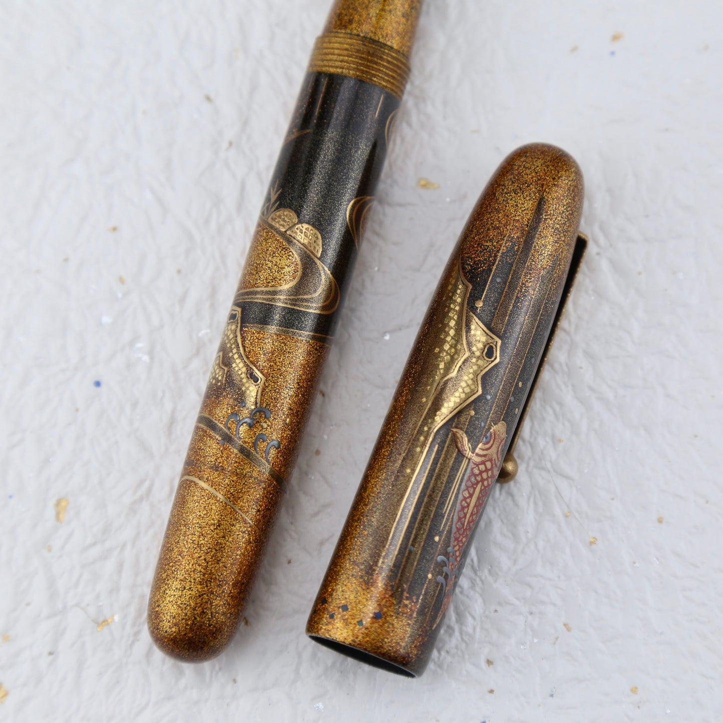 Namiki No. 50 Emperor Maki-e Fountain Pen — Carp on Waterfall