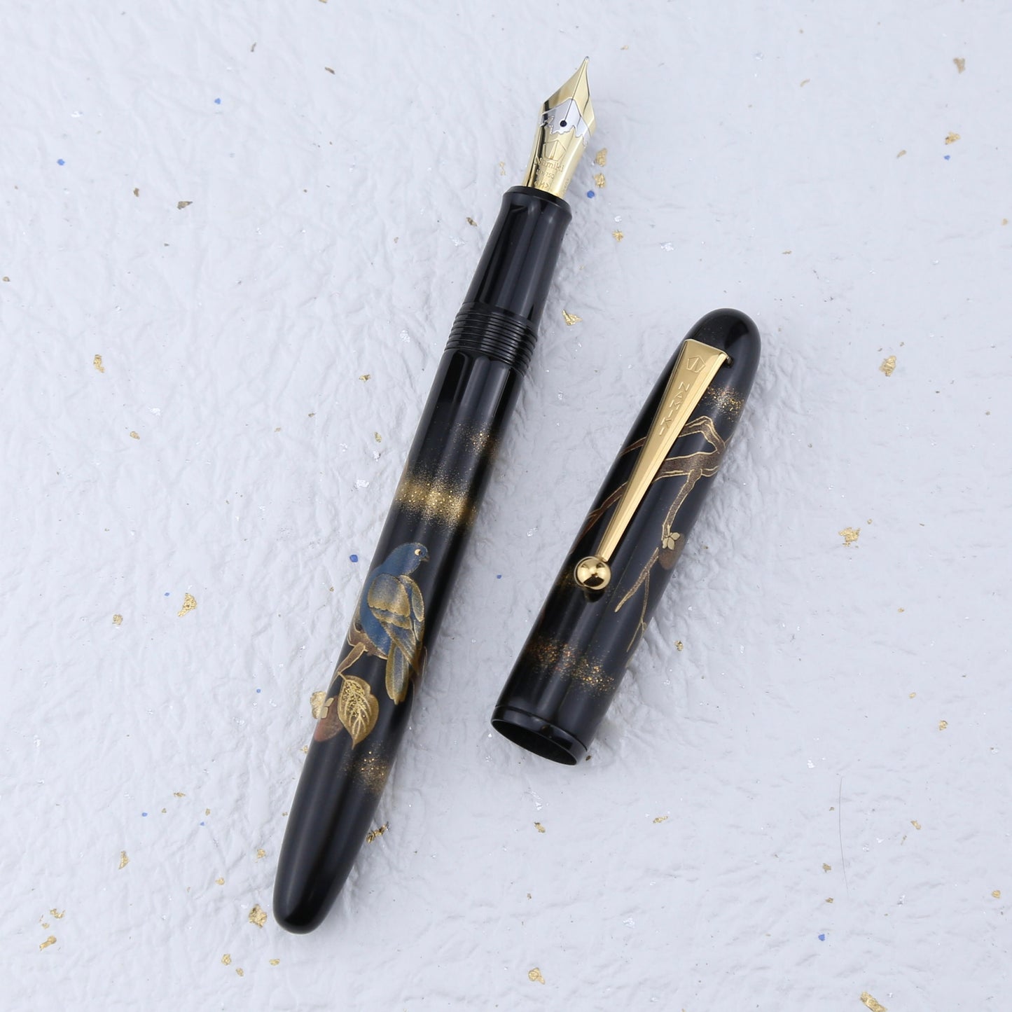 Namiki No. 10 Maki-e Fountain Pen — Pigeon & Persimmon | Discontinued