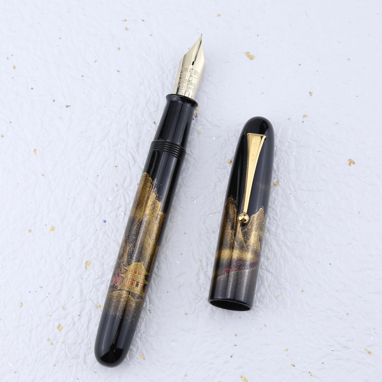 Namiki No. 50 Pavilion Landscape Maki-e Fountain Pen | By Kyusai Yoshida | Discontinued