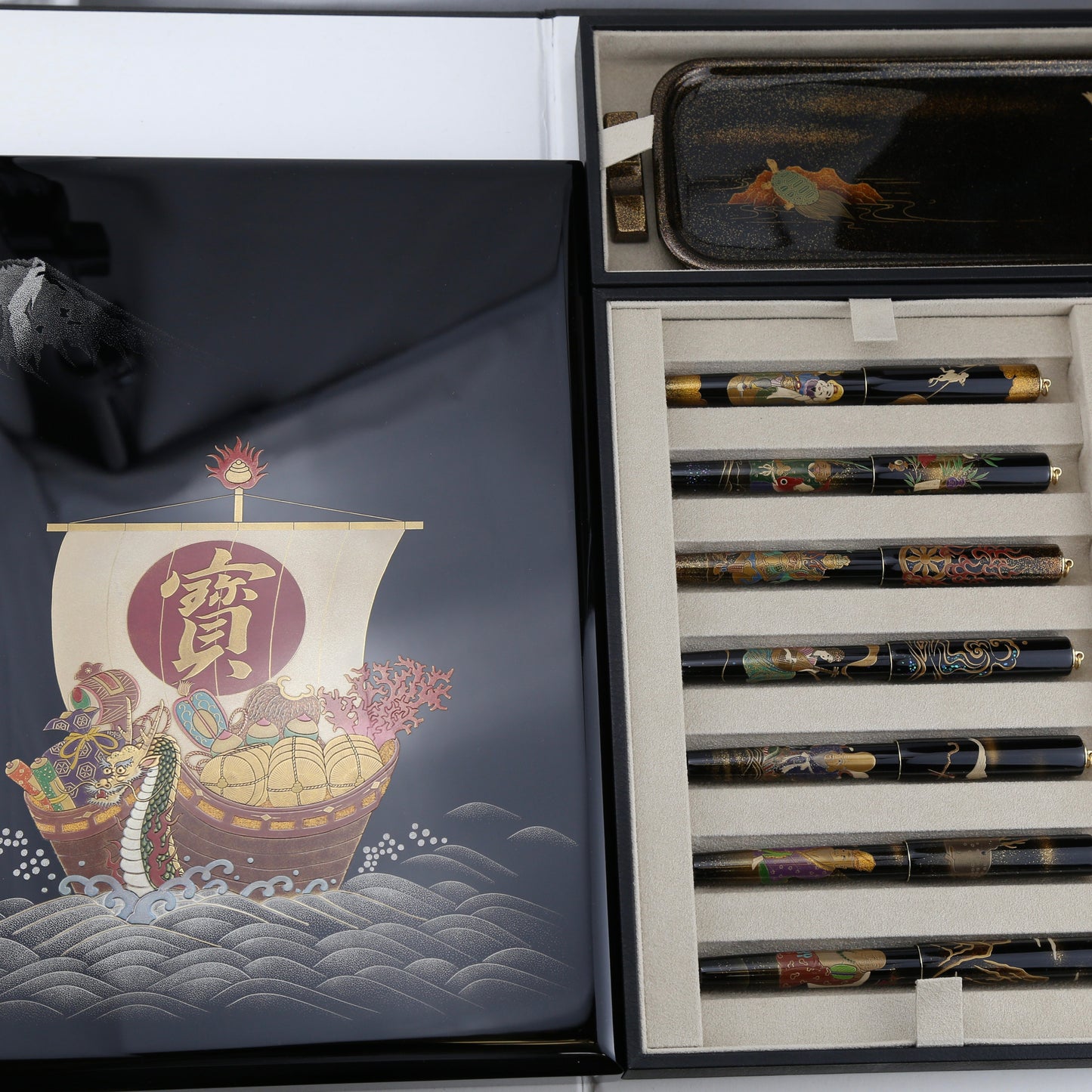 PILOT 100th Anniversary Seven Gods of Good Fortune Maki-e Complete Set