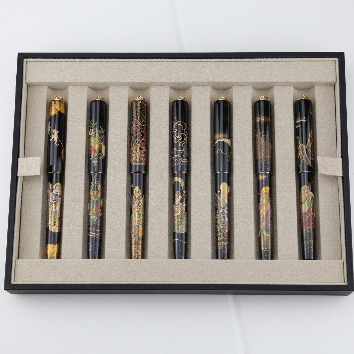 PILOT 100th Anniversary Seven Gods of Good Fortune Maki-e Complete Set