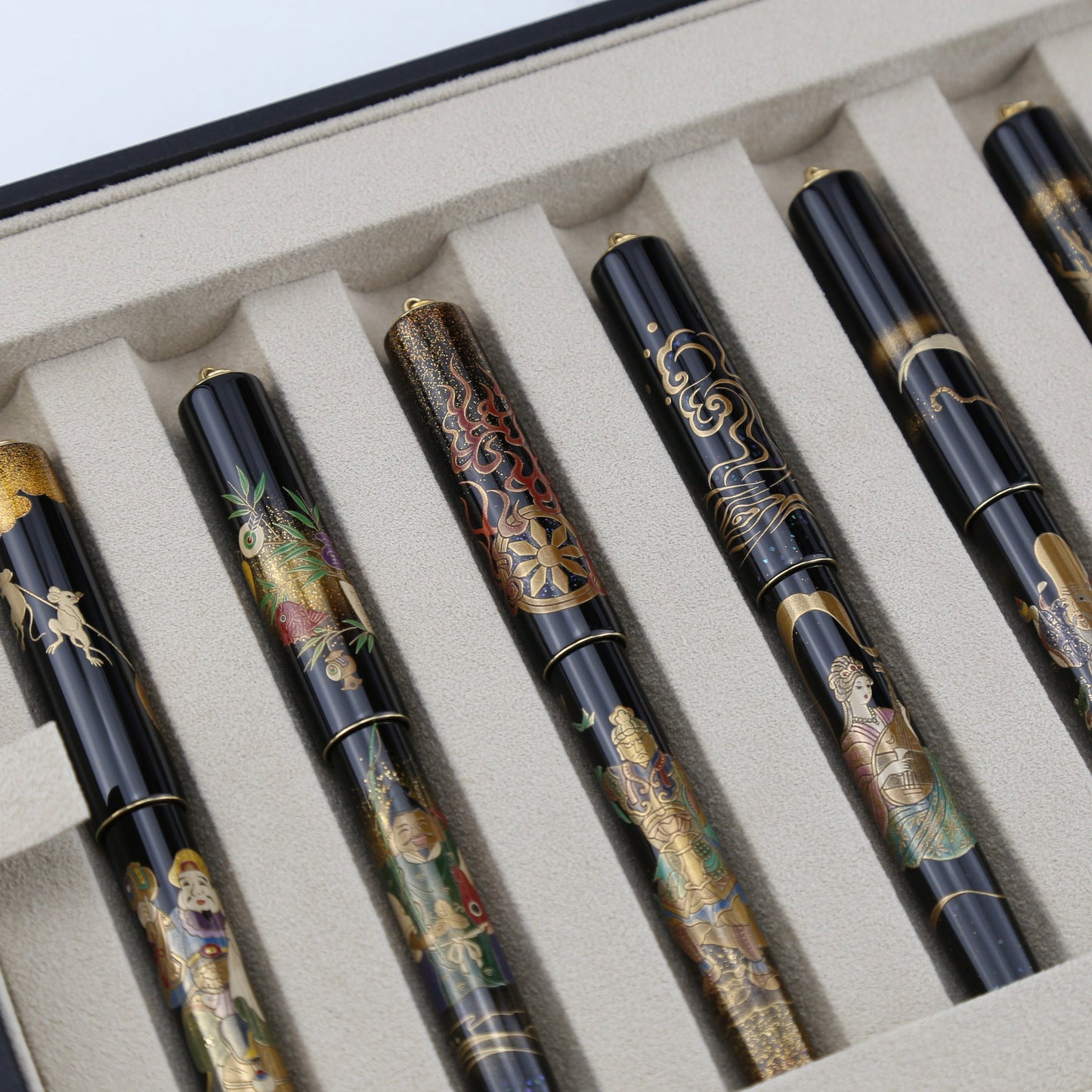 PILOT 100th Anniversary Seven Gods of Good Fortune Maki-e Complete Set