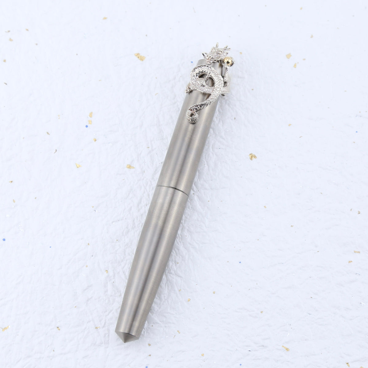 Nakaya Titanium Piccolo with Sterling Silver Dragon Stopper