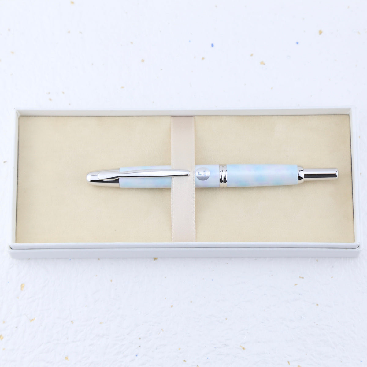 USAGIYA × PILOT Limited Edition Capless "Auvers Canal Silver" Fountain Pen