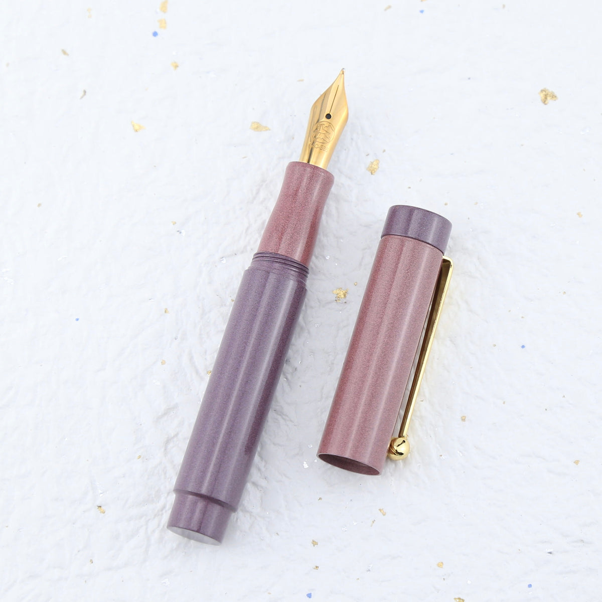 Poesie x Eboya Tan-Pen Limited Edition Fountain Pen – Peach Lavender