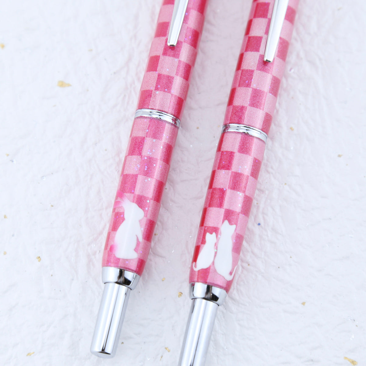 Capless Customised Decimo Pink Checkered Cat & Rabbit
