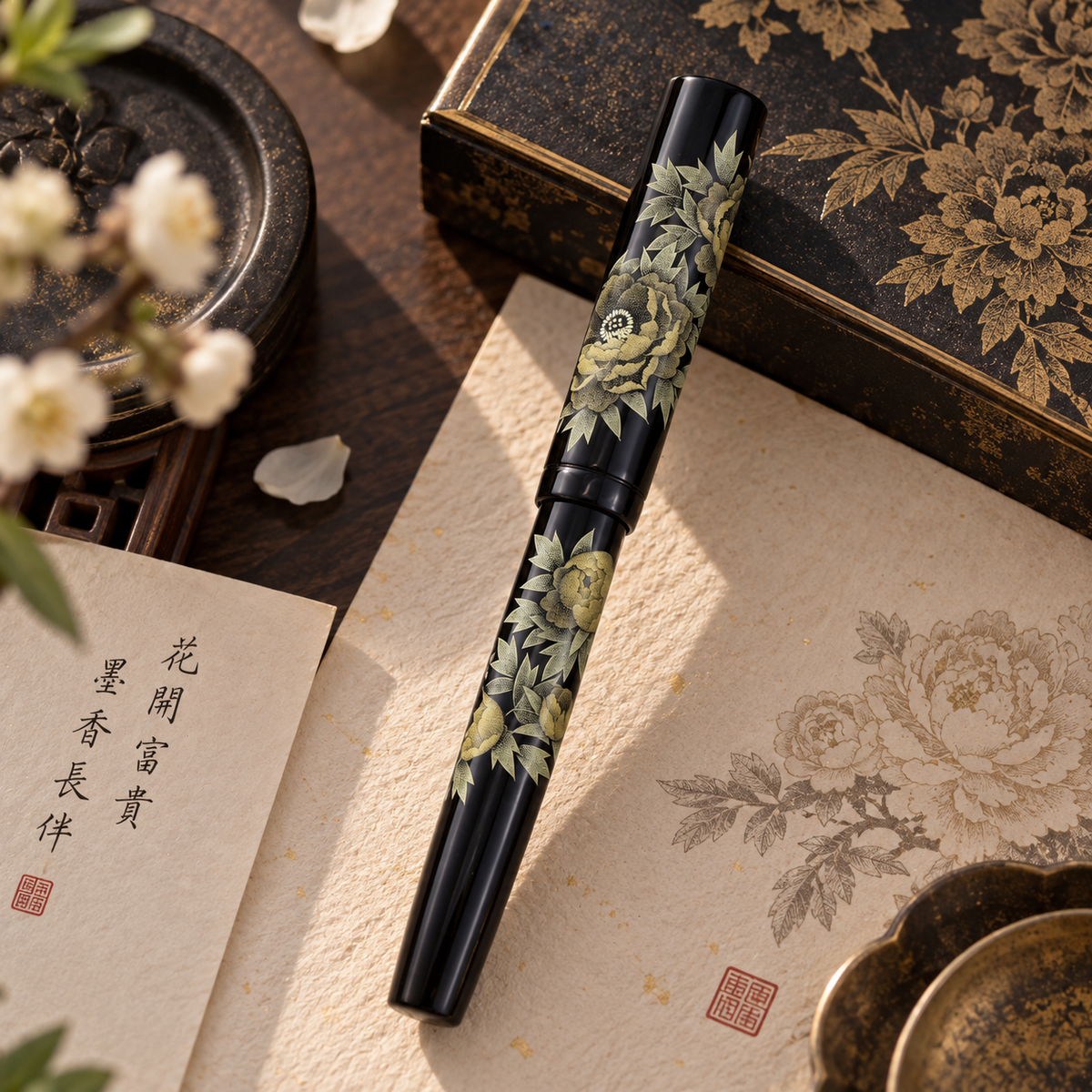 Namiki Emperor No.50 Chinkin Peony Fountain Pen