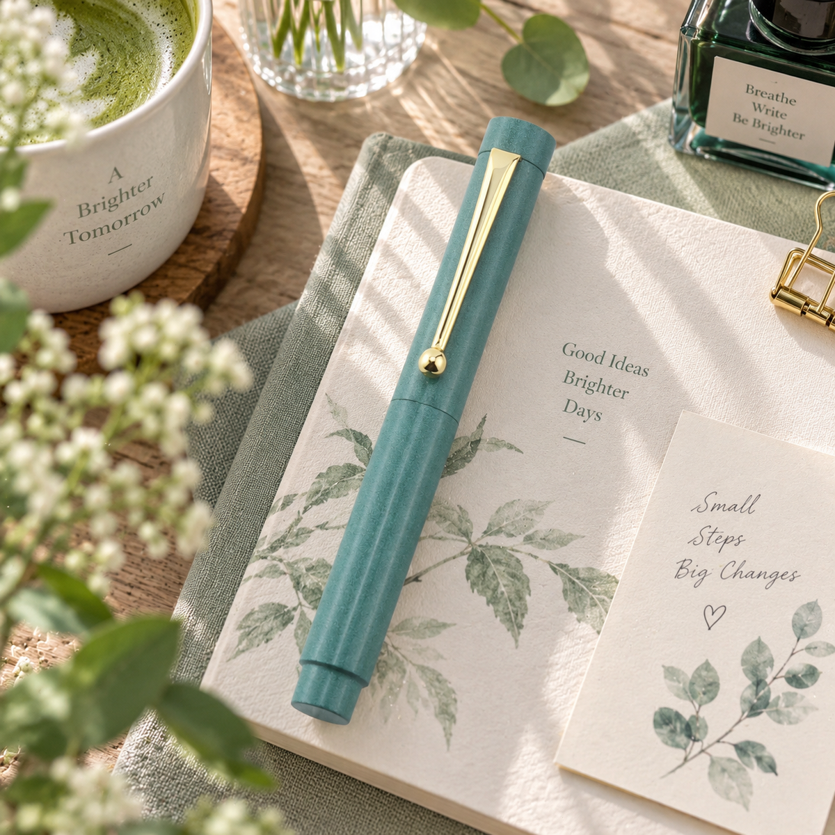 Poesie x Eboya Tan-Pen Limited Edition Fountain Pen – Jade