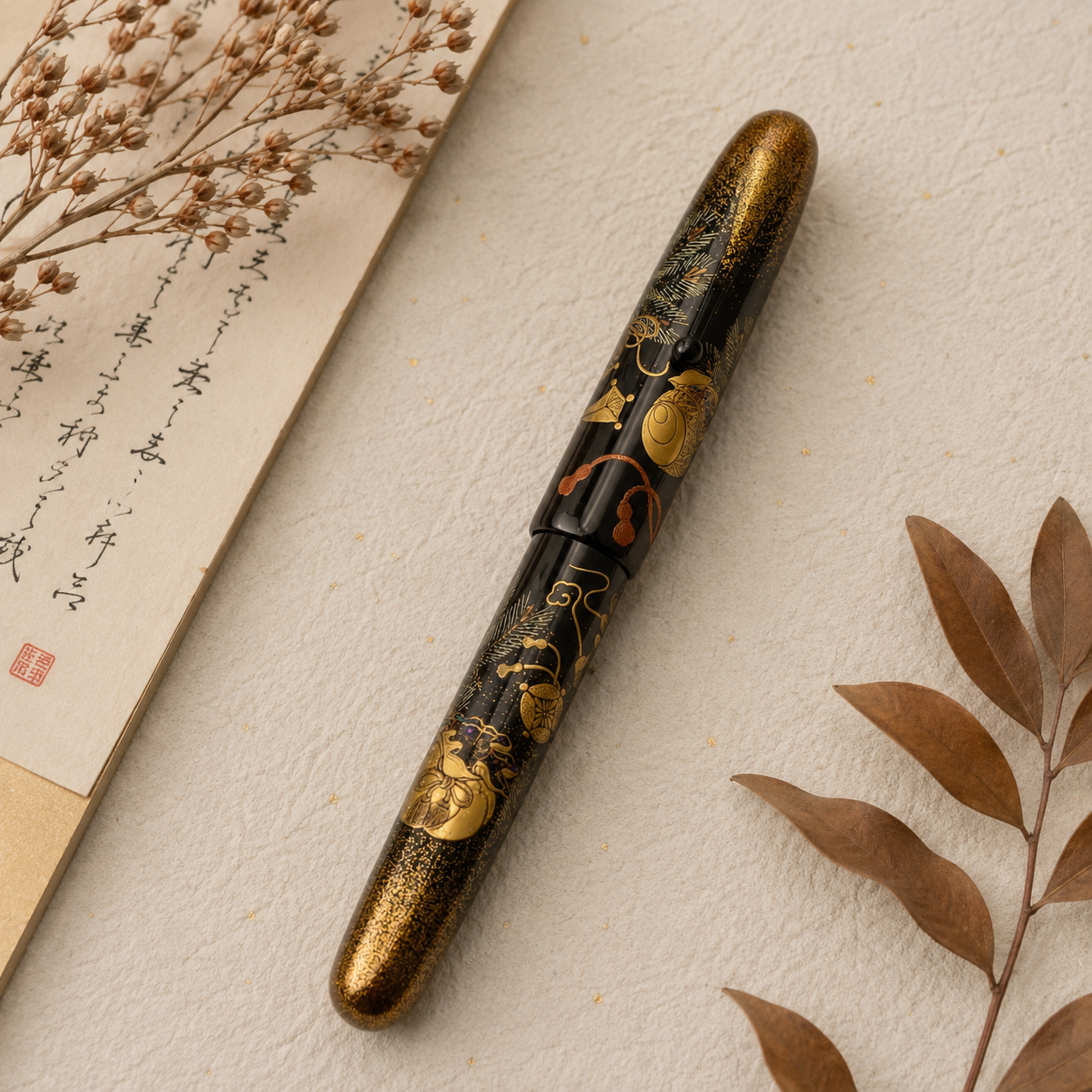Namiki Emperor Treasure Maki-e Fountain Pen — Takara-zukushi